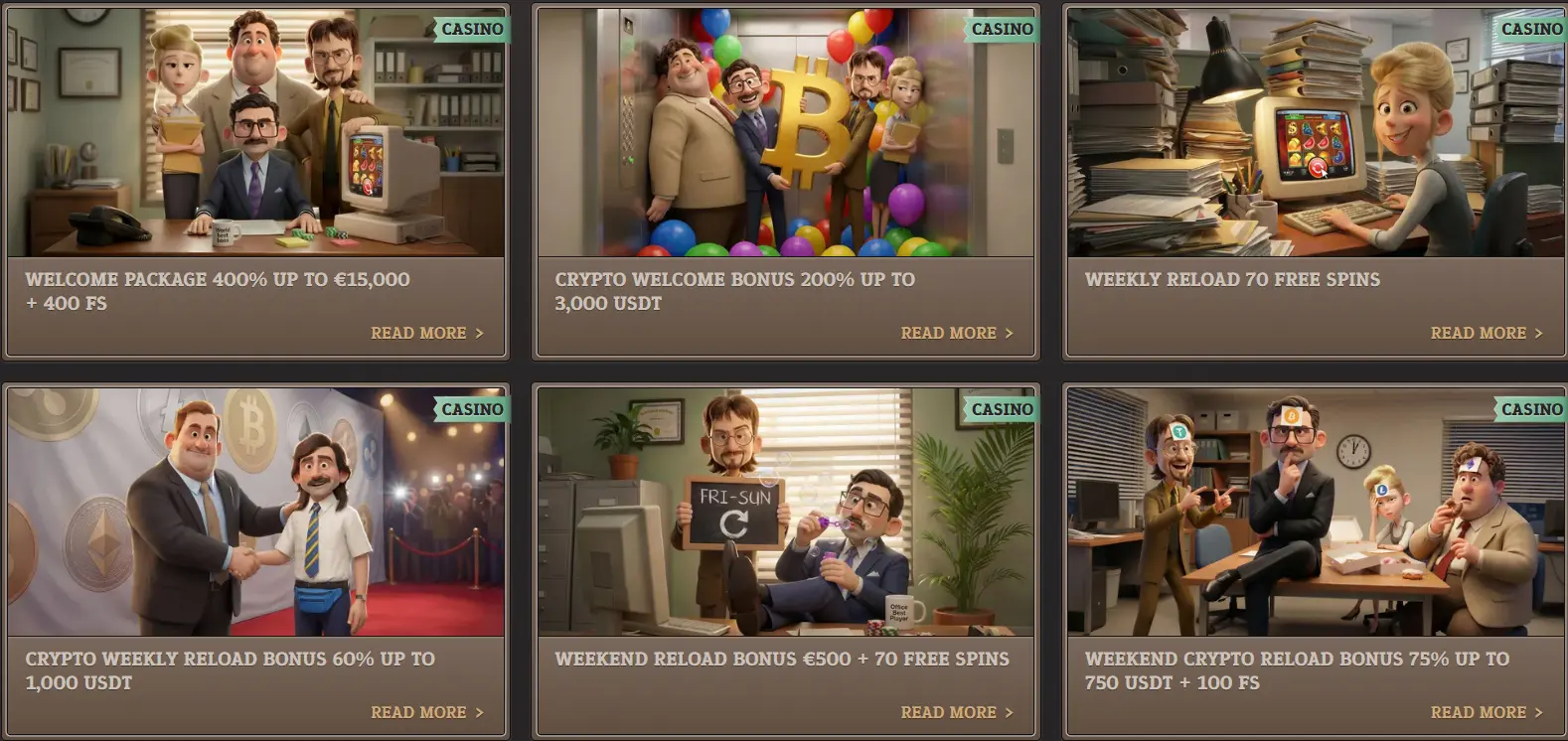 Spinboss Casino promotions — Casino Crypto Welcome Bonus, weekly reloads, cashback, free spins and tournaments